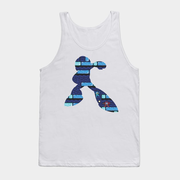 Mega Man - Background Cutout v.2 Tank Top by Desperado902